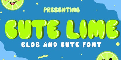 Cute Lime Font Poster 1