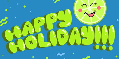 Cute Lime Font Poster 2