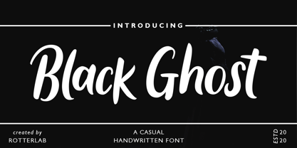 Black Ghost Font Poster 1