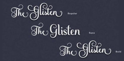 The Glisten Script Font Poster 8
