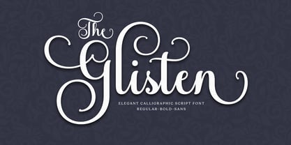 The Glisten Script Font Poster 2