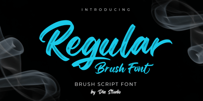 Regular Brush Font Poster 1