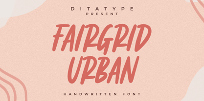 Fairgrid Urban Font Poster 1