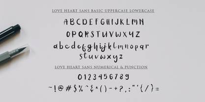 Love Heart Font Poster 6