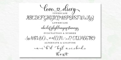 Love Diery Font Poster 7