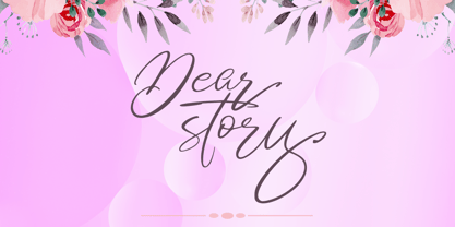 Dear Story Font Poster 1