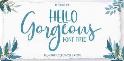 Hello Gorgeous Font Trio Fuente Póster 1