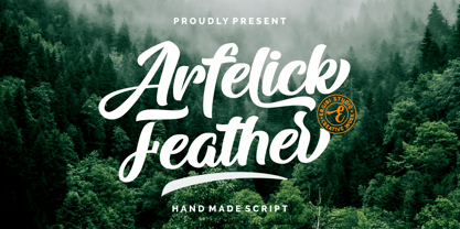 Arfelick Feather Font Poster 1