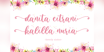 Lovely Sister Font Poster 4