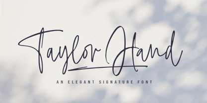 Taylor Hand Font Poster 1