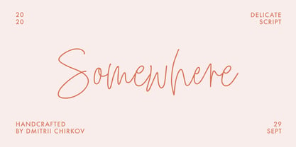 Somewhere Font Poster 11
