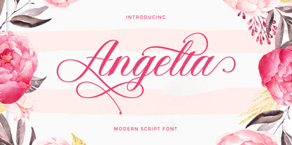 Angelta Script Font Poster 1
