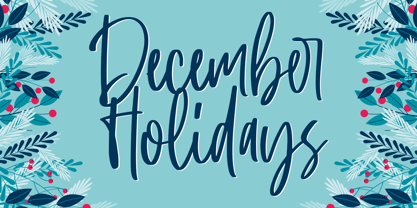 December Holidays Font Poster 1