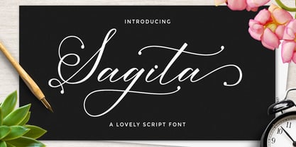 Sagita Script Font Poster 1