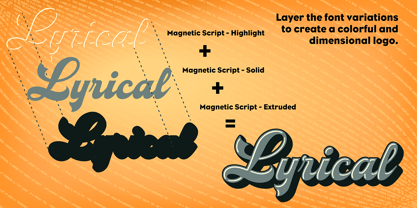 Magnetic Script Font Poster 3