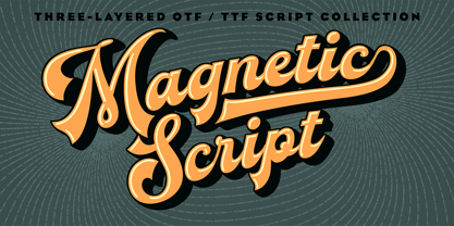 Magnetic Script Font Poster 1