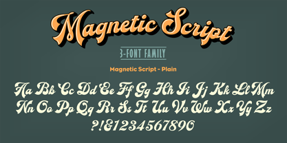 Magnetic Script Font Poster 2