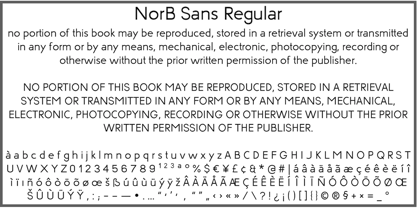 NorB Sans Police Poster 6