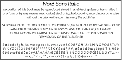 NorB Sans Police Poster 8