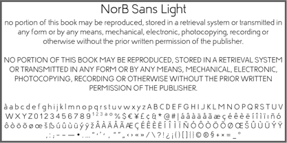 NorB Sans Police Poster 2