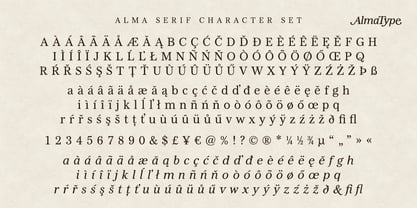 Alma Serif Font Poster 2