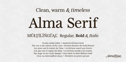 Alma Serif Font Poster 1