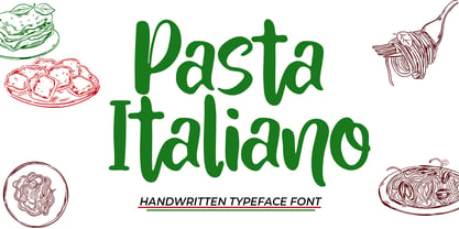 Pasta Italiano Fuente Póster 1