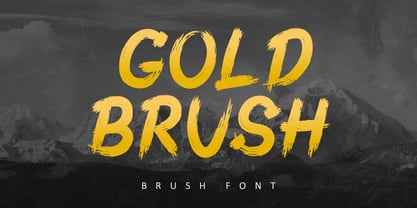 Gold Brush Fuente Póster 1