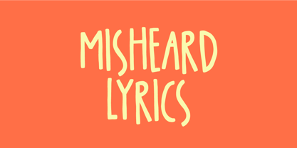 Misheard Lyrics Font Poster 1