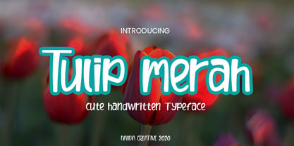 Tulip merah Font Poster 1