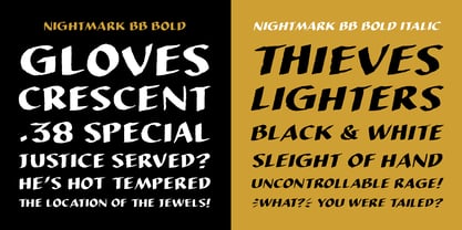 Nightmark BB Font Poster 5