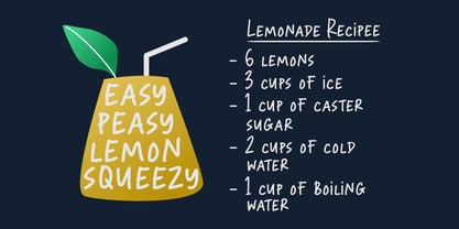 Lemon Party Font Poster 2