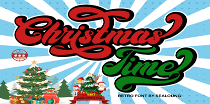 Time Christmas Font Poster 1