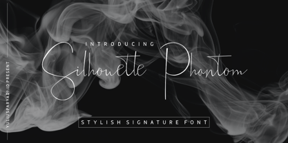 Silhouette Phantom Font Poster 1