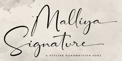 Malliya Signature Font Poster 1