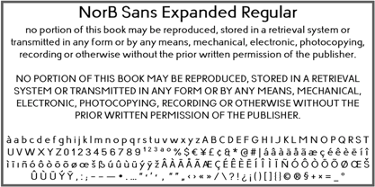 NorB Sans Expanded Font Poster 3