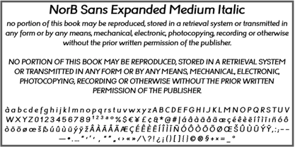 NorB Sans Expanded Font Poster 6