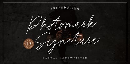 Photomark Signature Font Poster 1