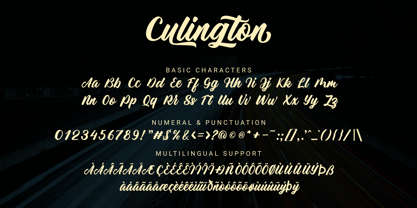 Culington Font Poster 3