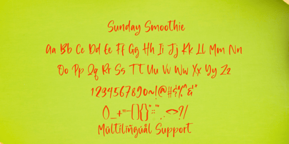 Sunday Smoothie Font Poster 6