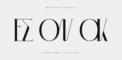 Wooden Okadio Font Poster 3