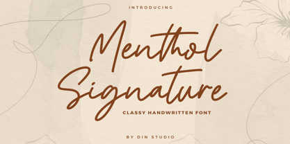 Menthol Signature Font Poster 1