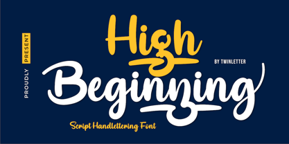High Beginning Font Poster 1
