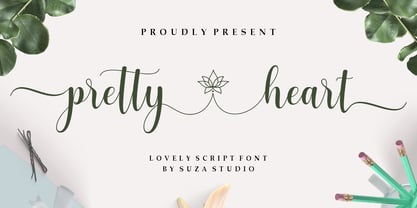 Pretty Heart Script Font Poster 1