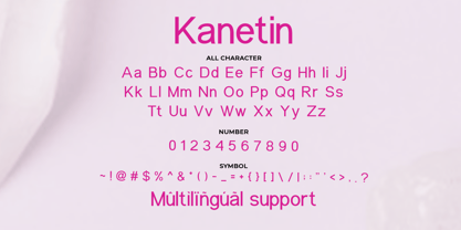 Kanetin Font Poster 2