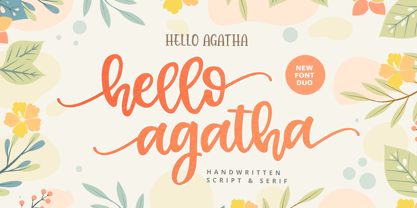 Hello Agatha Font Poster 1