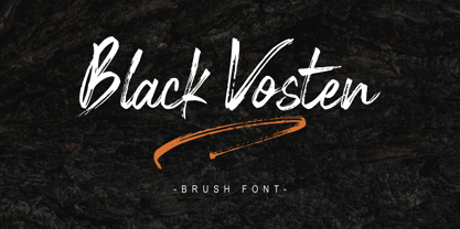Black Vosten Font Poster 1