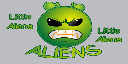 Little Aliens Font Poster 3