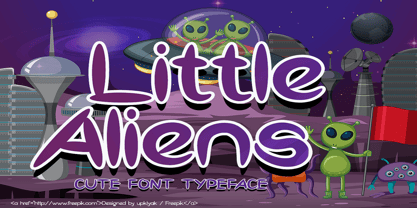 Little Aliens Font Poster 1