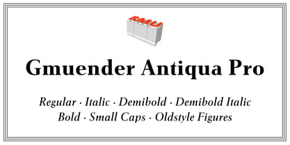 Gmuender Antiqua Pro Font Poster 1